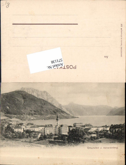 571138,Gmunden am Traunsee vom Kalvarienberg pub Würthle 415