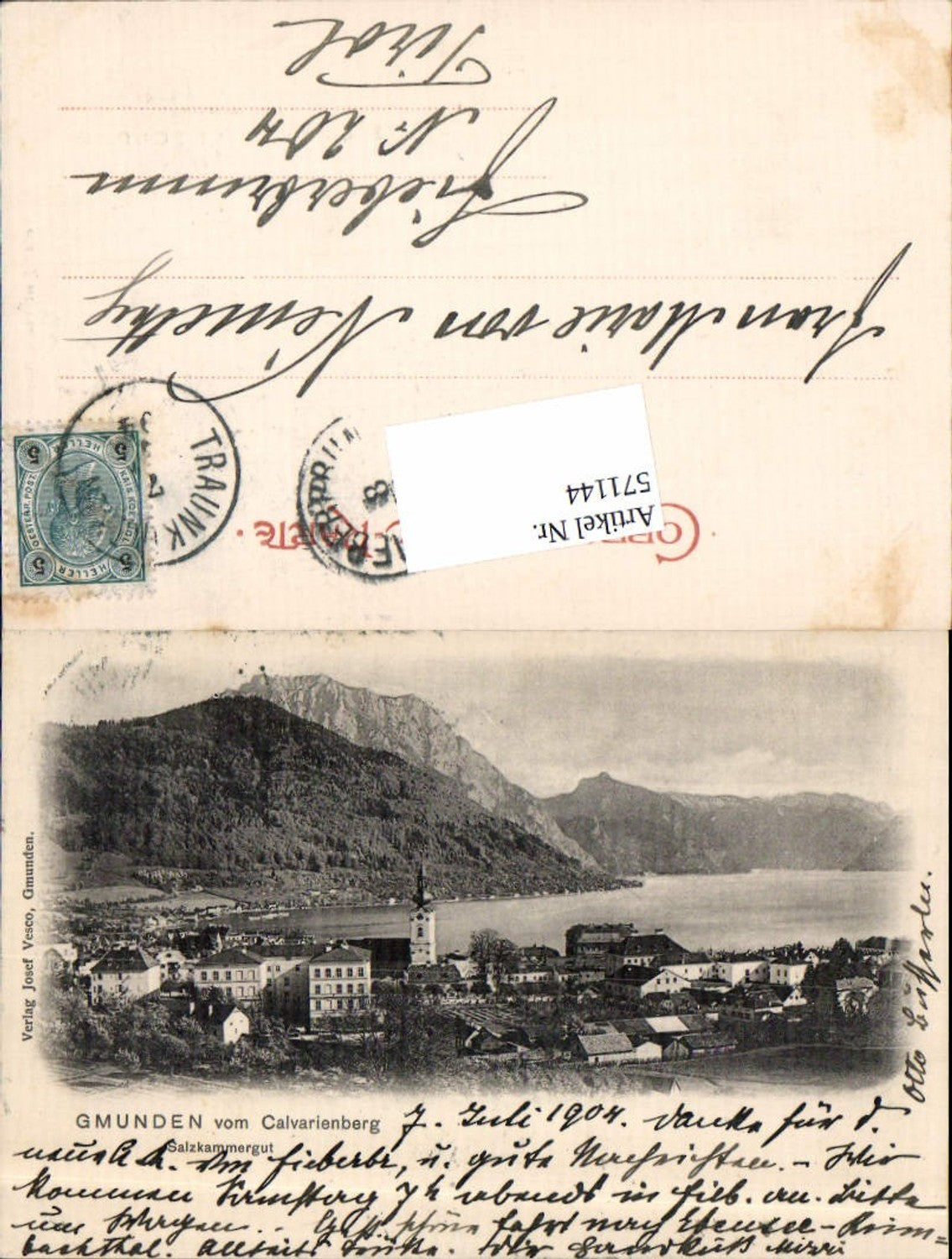 571144,Gmunden am Traunsee vom Calvarienberg Salzkammergut