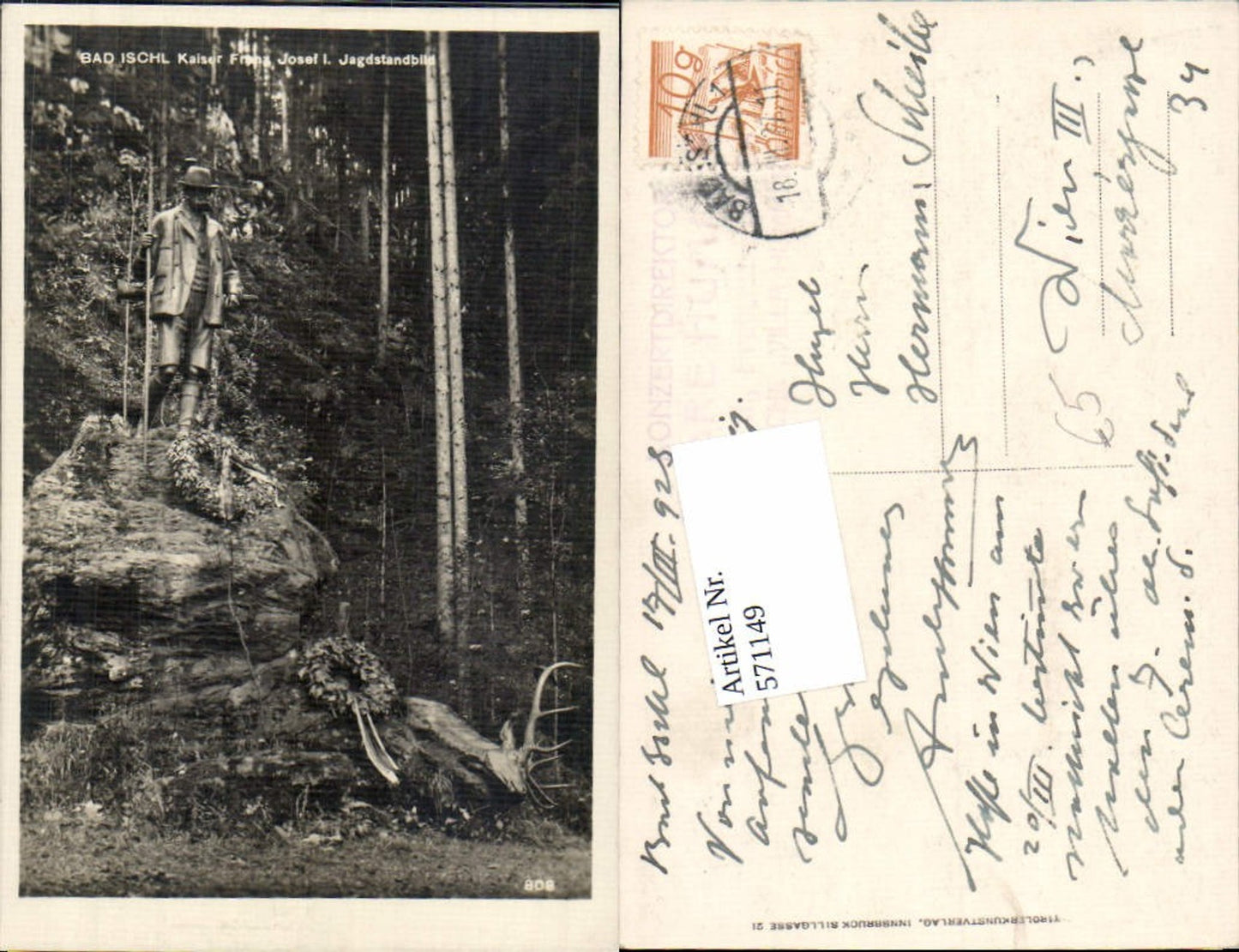 571149,Bad Ischl Kaiser Franz Josef Jagdstandbild