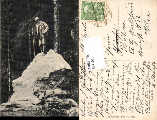 571151,Bad Ischl Kaiser Franz Josef Standbild pub F.E. Brandt 1544