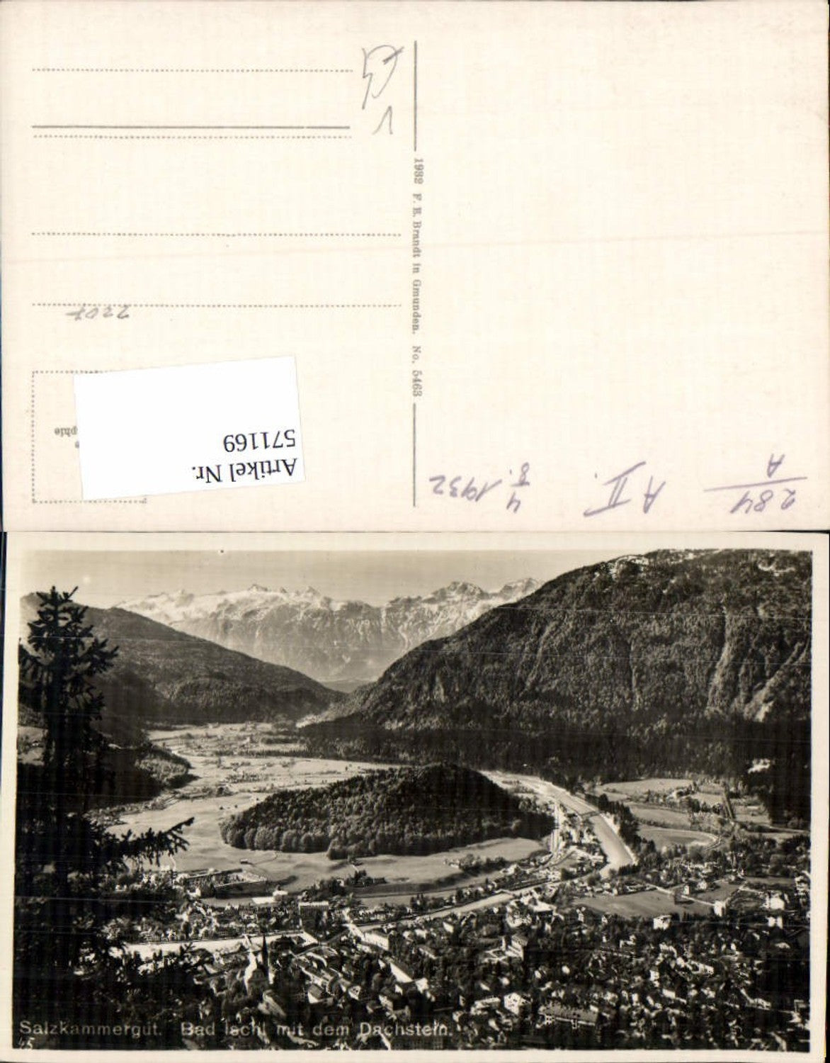 571169,Bad Ischl pub F. E. Brandt 5463