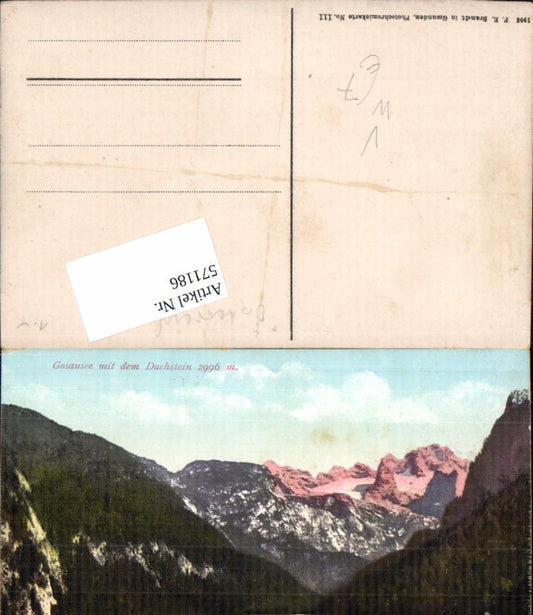 571186,Gosau Gosausee m. Dachstein pub F. E. Brandt 111
