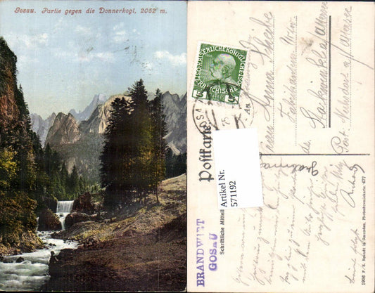 571192,Gosau Partie gegen Donnerkogl pub F. E. Brandt 477