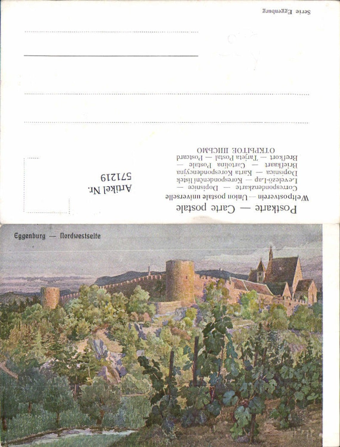 571219,Künstler AK Eggenburg Nordwestseite