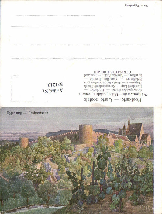 571219,Künstler AK Eggenburg Nordwestseite