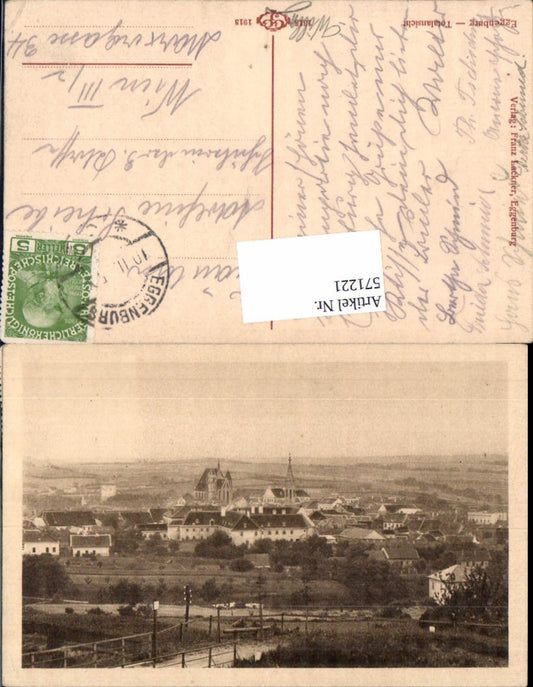 571221,Künstler AK Eggenburg Totale