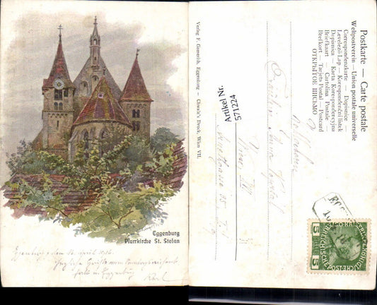 571224,Künstler AK Hans Götzinger Eggenburg Pfarrkirche St. Stefan