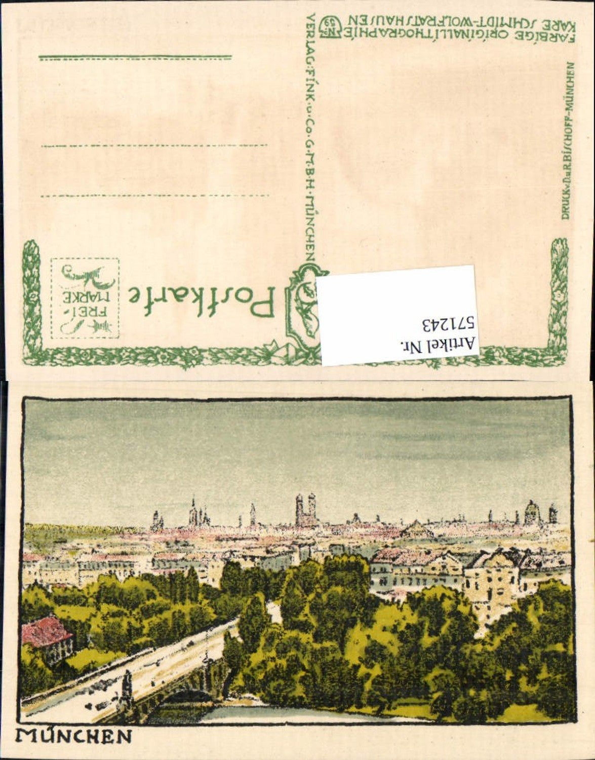 571243, Artist Lithograph Kare Schmidt Munich Total