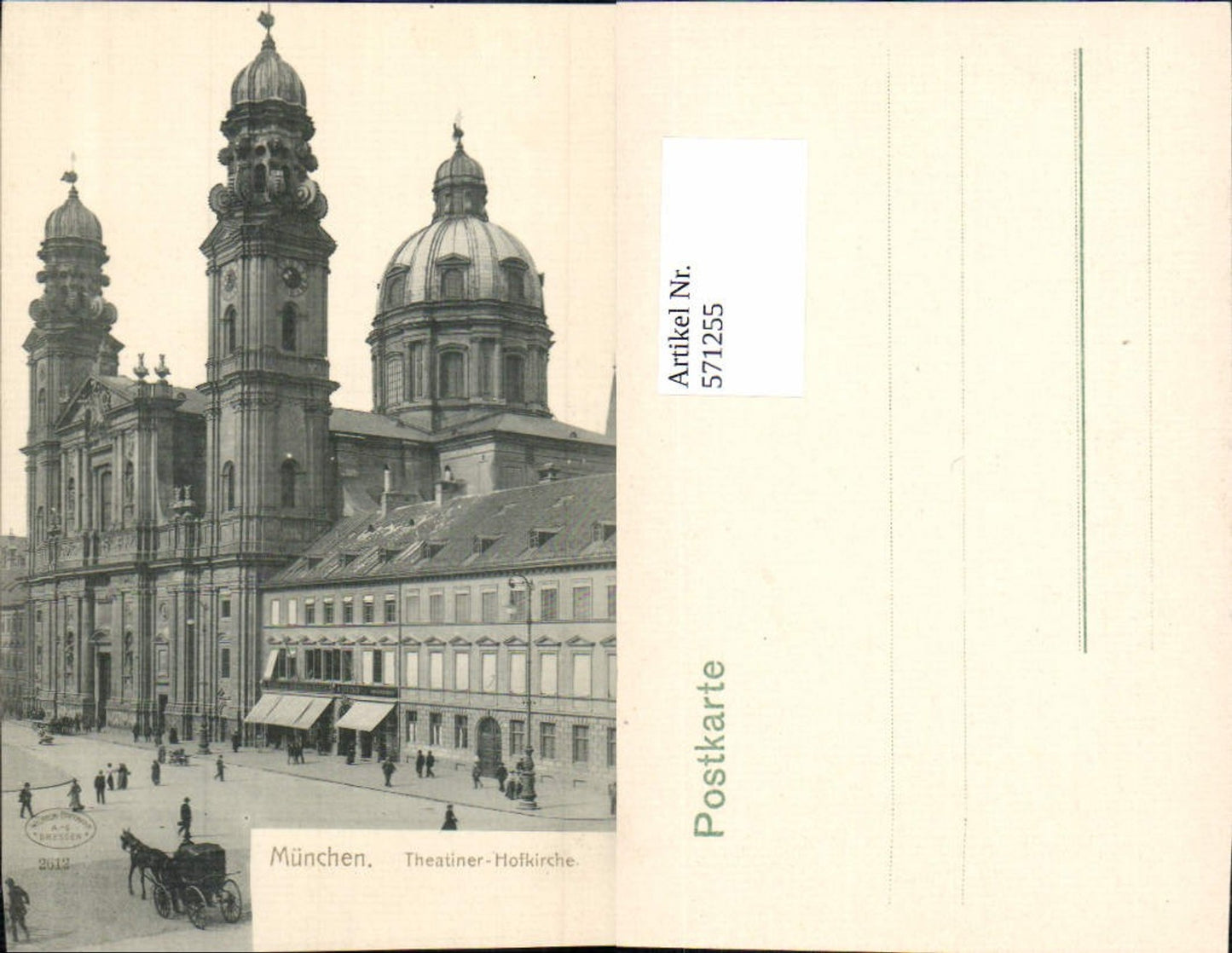 571255,München Theatiner Hofkirche Kutsche