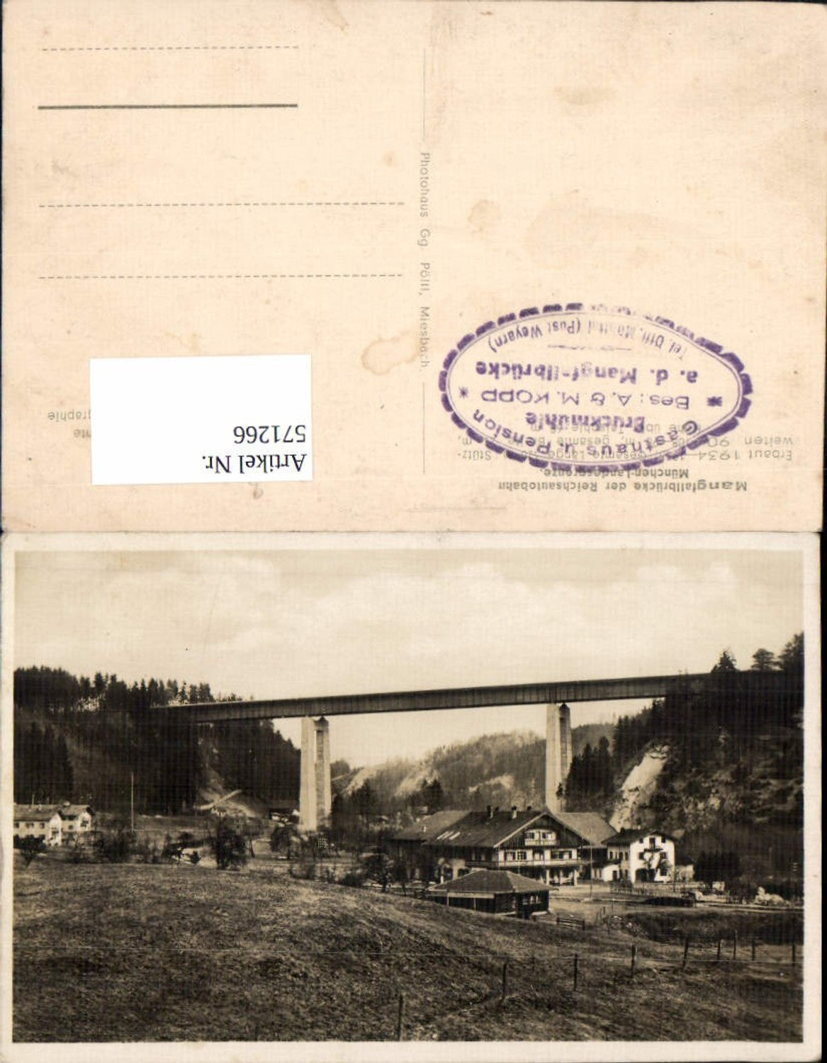 571266,München Mangfallbrücke Weyarn Mühltal Reichsautobahn