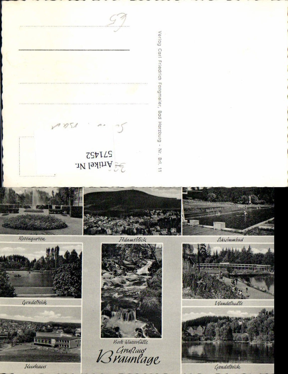 571452,Gruss aus Braunlage Gondelteich Adamsblick Bode Wasserfälle