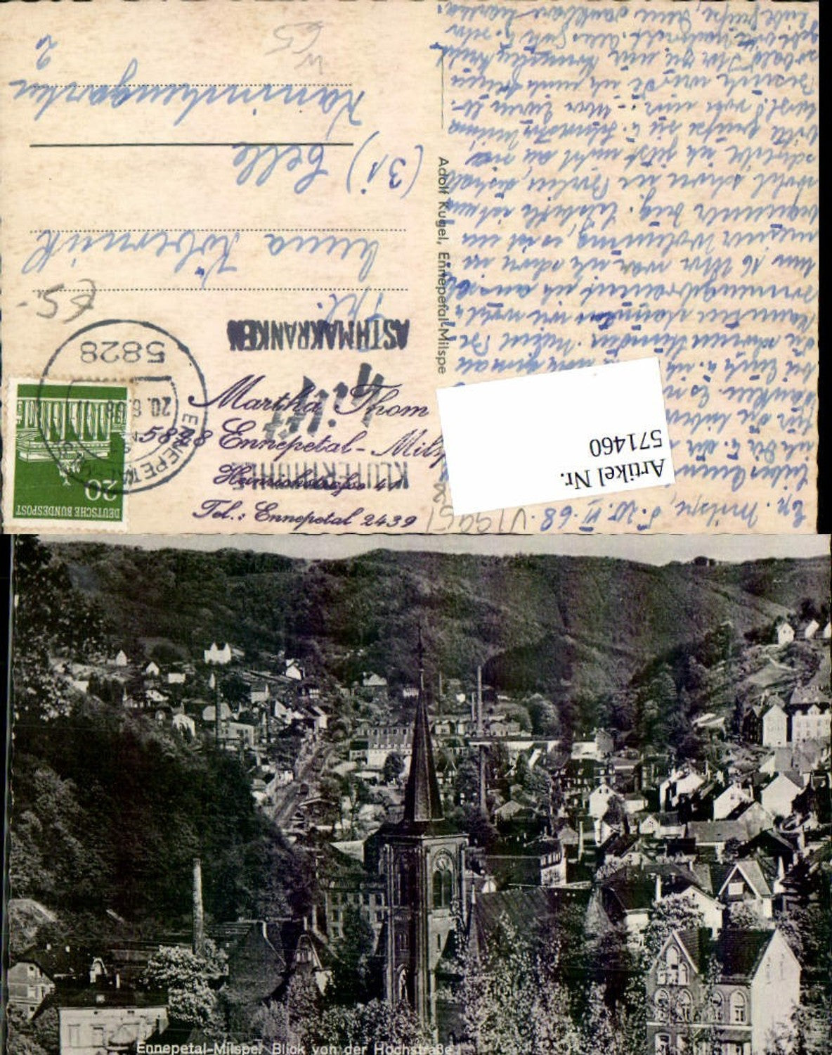 571460,Ennepetal Milspe Blick von der Hochstrasse bei Hagen Breckerfeld