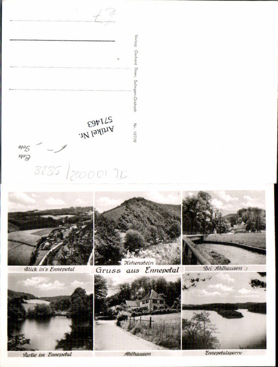 571463,Gruss aus Ennepetal Ahlhausen Hohenstein Ennepetalsperre