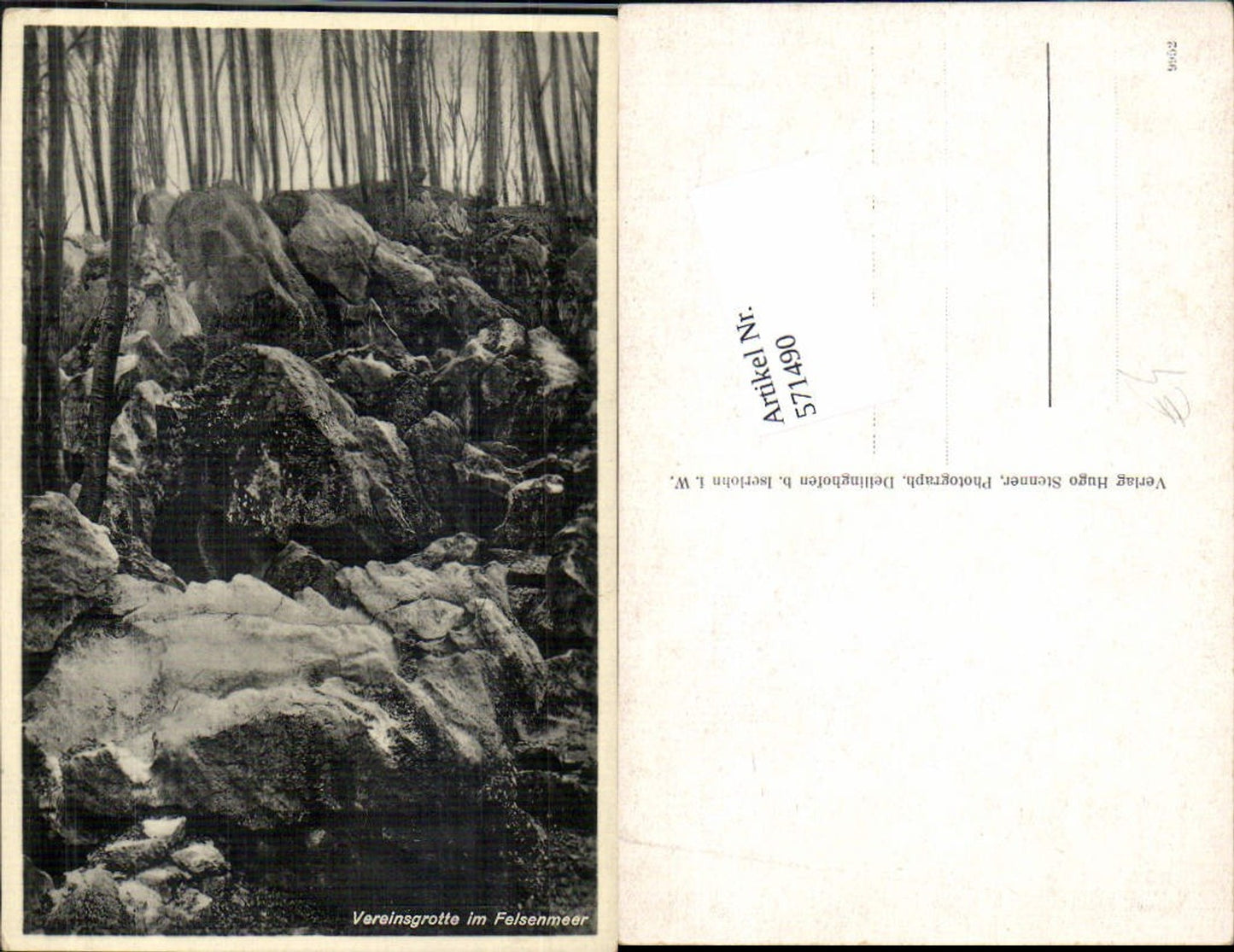 571490,Vereinsgrotte i. Felsenmeer Gesteinsformation Sundwig