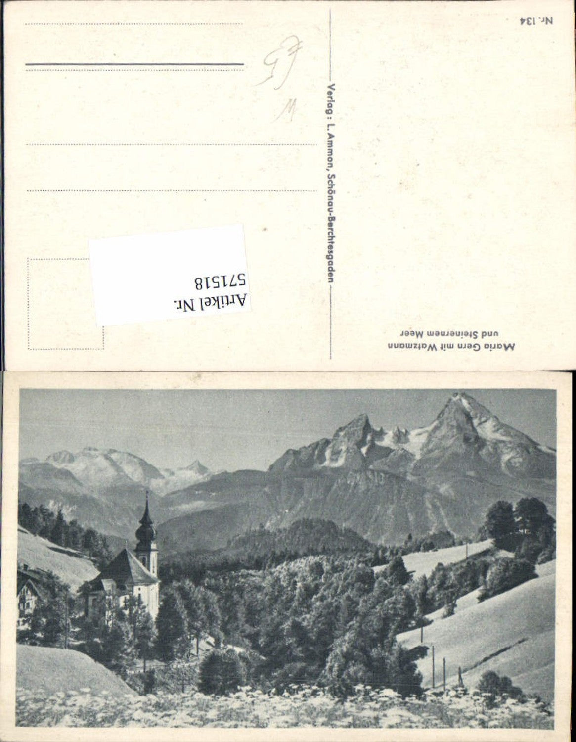 571518,Berchtesgaden Maria Gern m. Watzmann u. Steinernem Meer