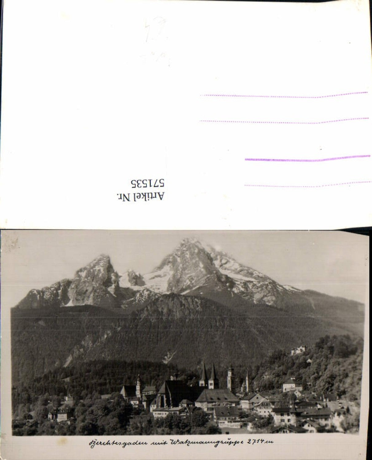 571535,Foto Ak Berchtesgaden m. Watzmanngruppe