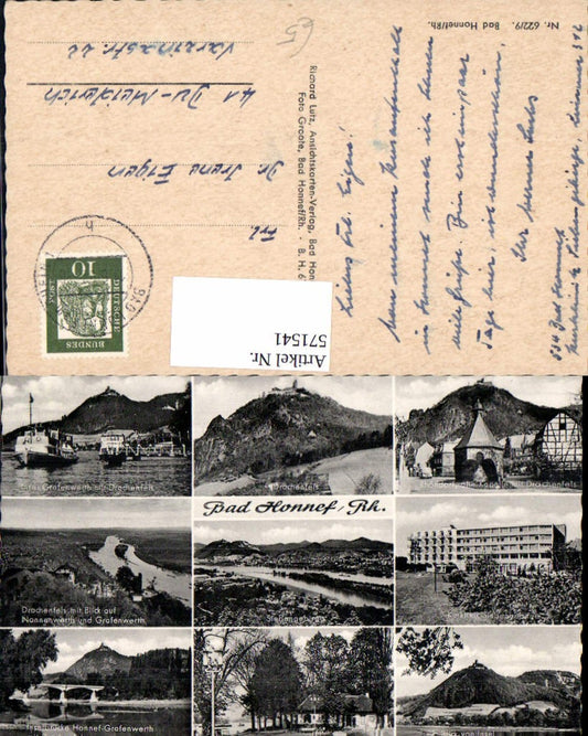 571541,Mehrbild Ak Bad Honnef Rhein Drachenfels Insel Grafenwerth