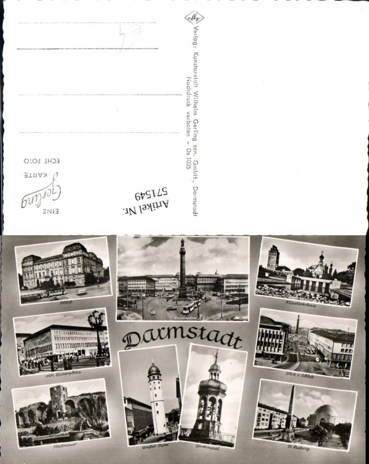 571549,Mehrbild Ak Darmstadt Schloß Stadtmauer Am Luisenplatz