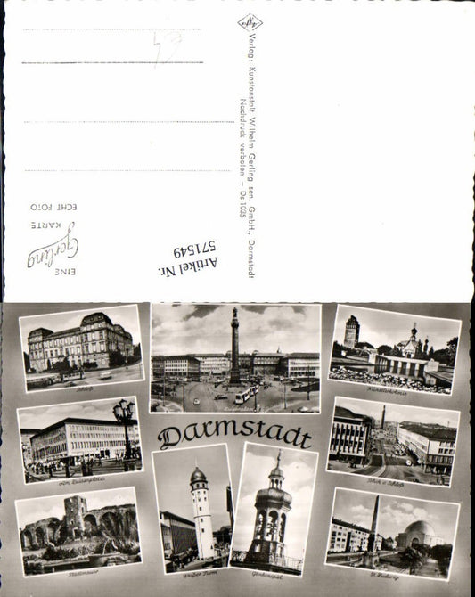 571549,Mehrbild Ak Darmstadt Schloß Stadtmauer Am Luisenplatz