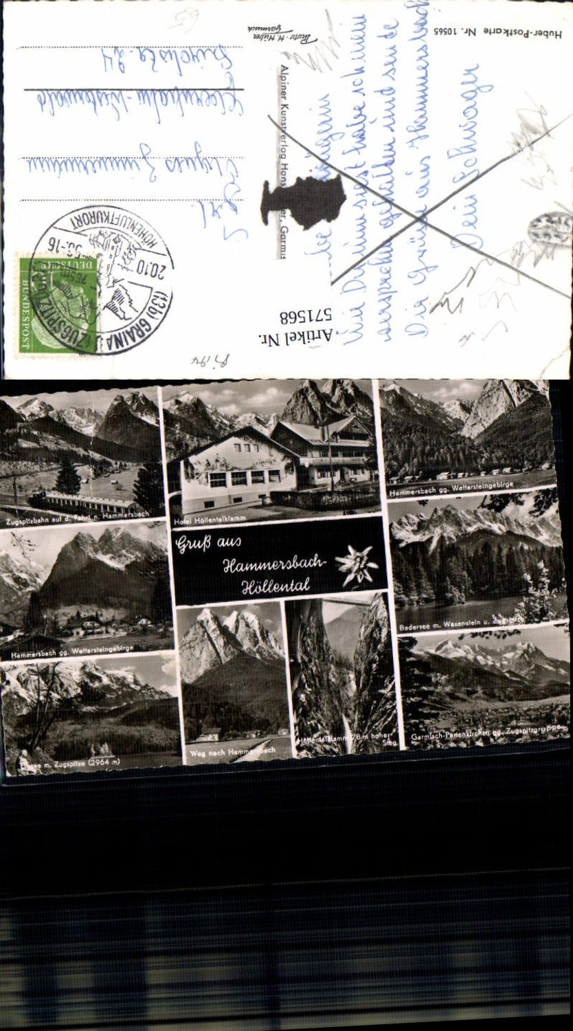571568,Mehrbild Ak Hammersbach Grainau Höllental Eibsee Zugspitzbahn