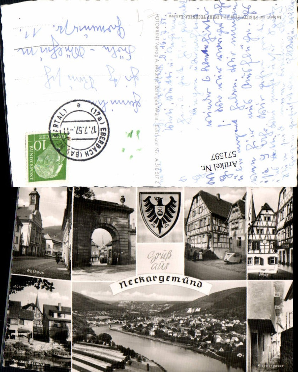 571597,Mehrbild Ak Neckargmünd Rathaus Pfalz an der Elsenz