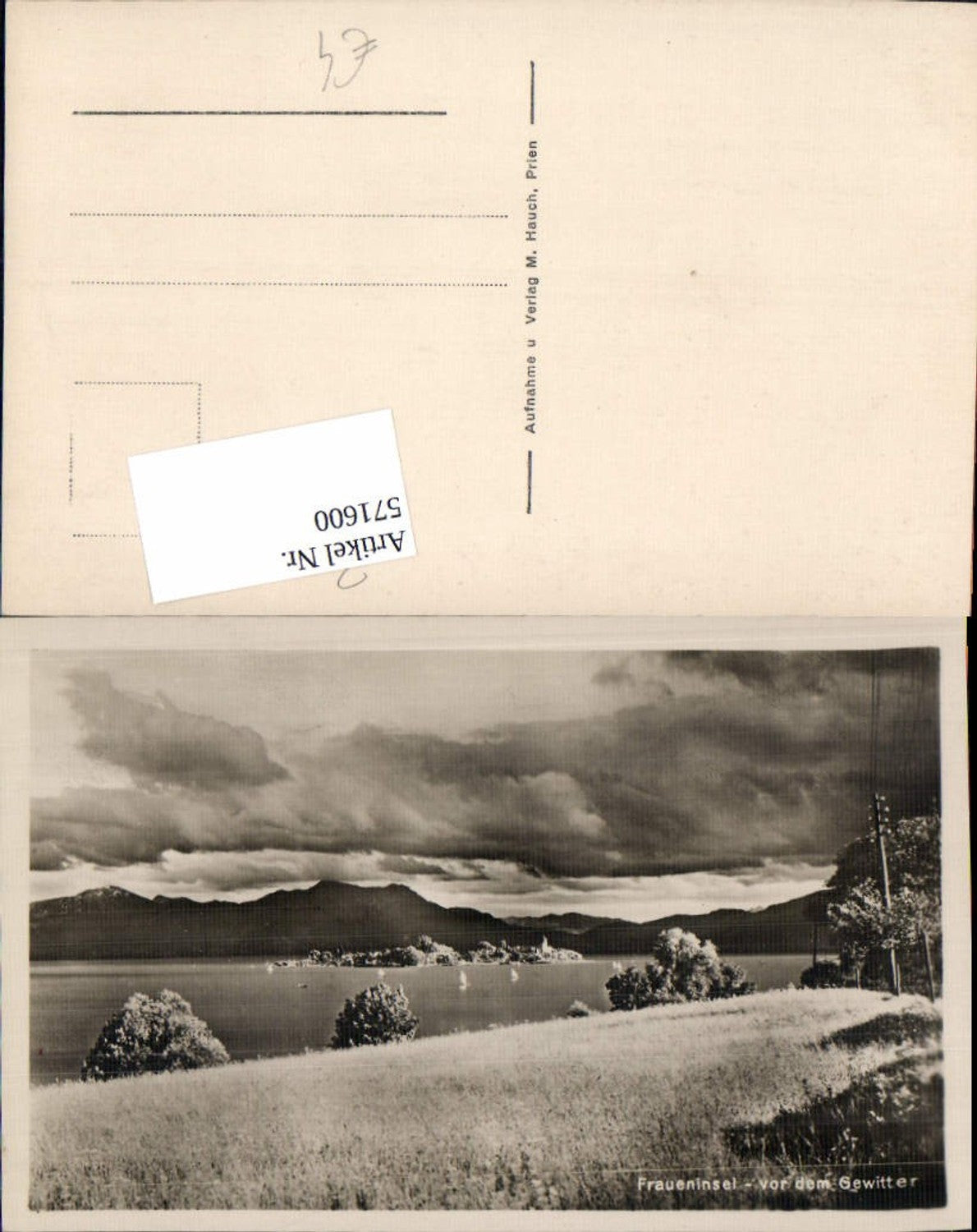 571600,Chiemsee Fraueninsel v. Gewitter
