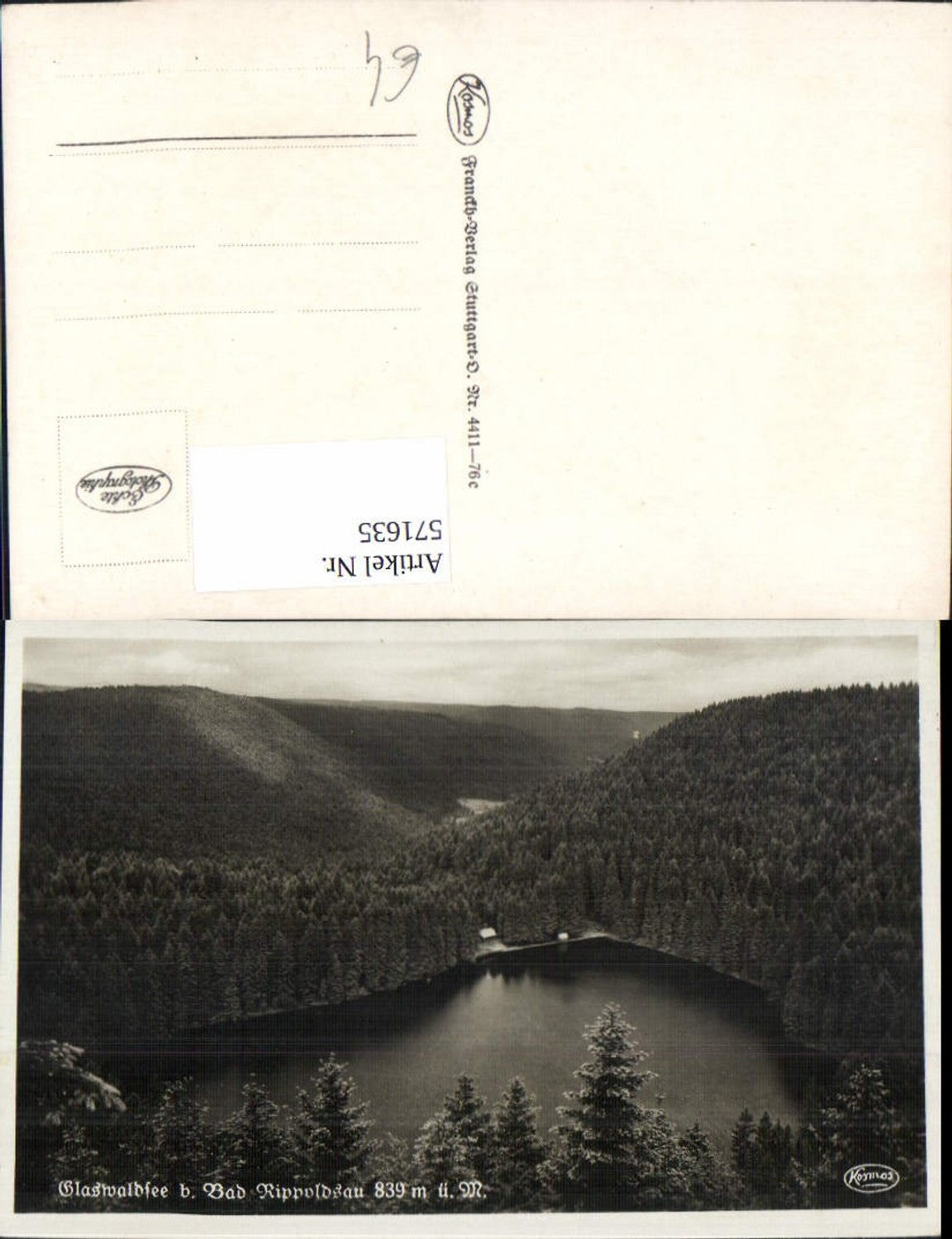 571635,Foto Ak Glaswaldsee b. Bad Rippoldsau-Schapbach