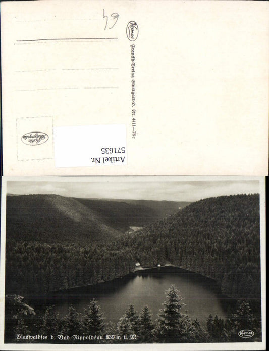 571635,Photo Ak Glaswaldsee b. Bad Rippoldsau-Schapbach