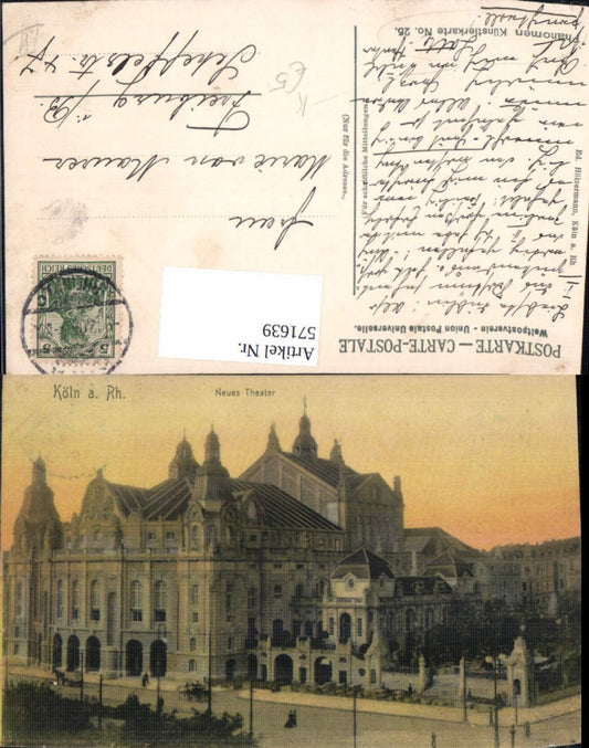 571639,Phänomen Künstler Ak 25 Köln a. Rhein Neues Theater