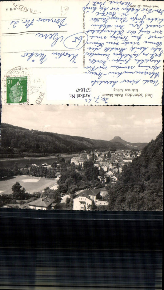 571647,Bad Schandau Sächsische Schweiz Blick v. Aufzug