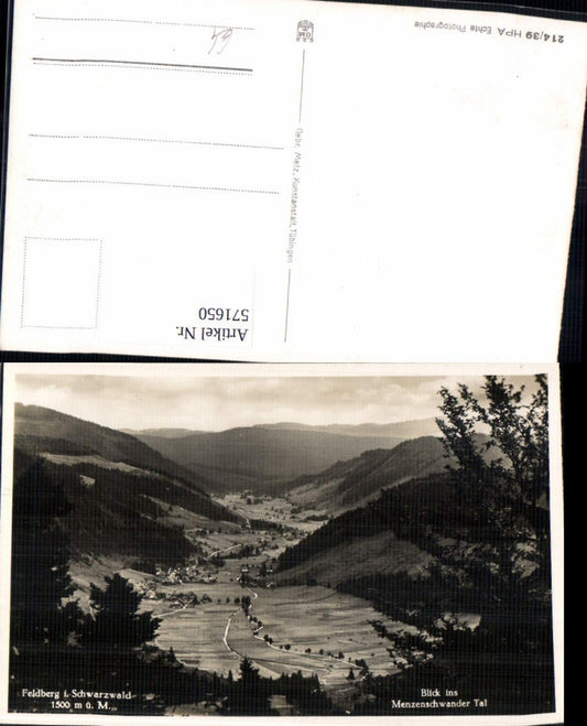 571650, Feldberg in the Black Forest, view into the Menzenschwand Valley