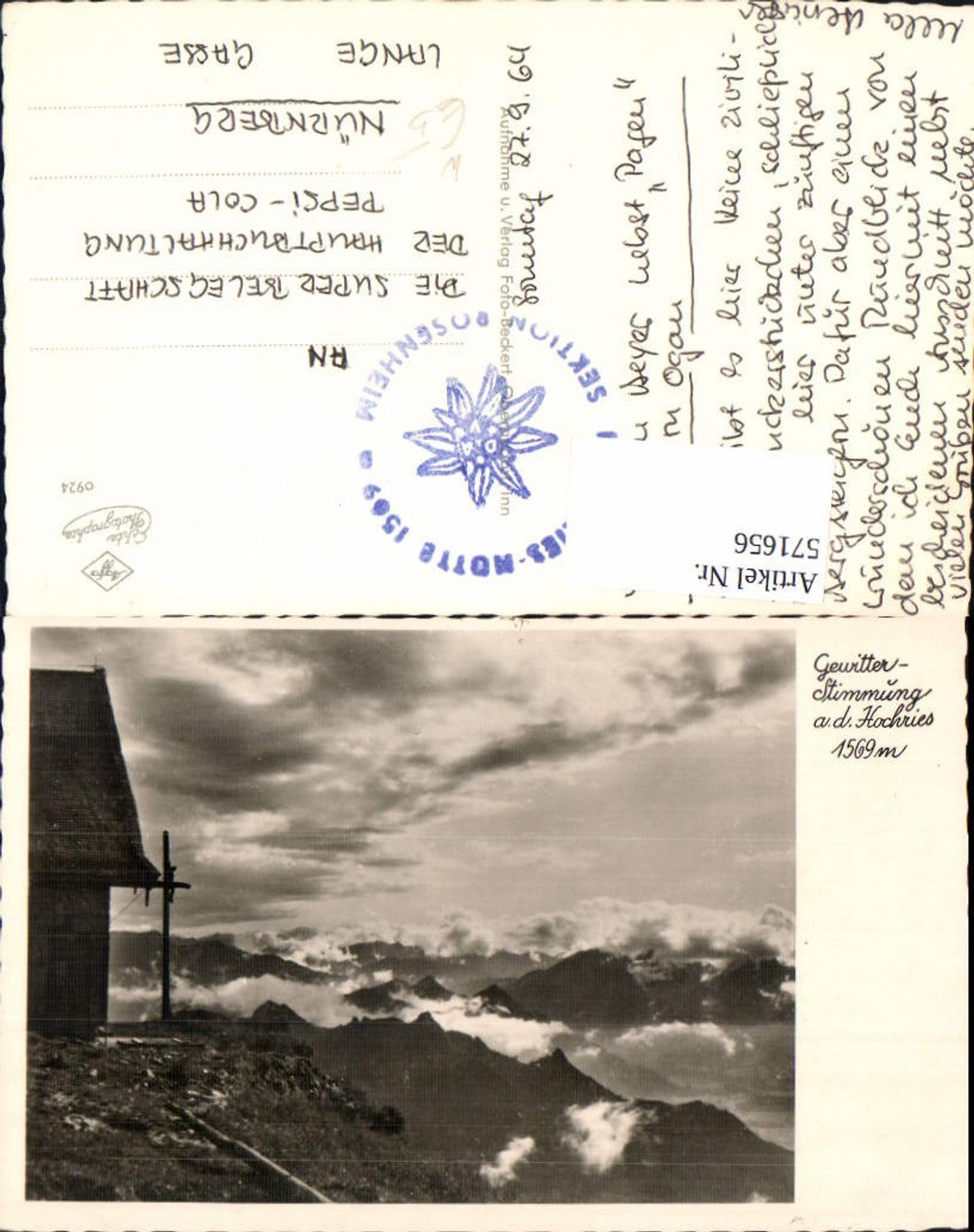 571656,Foto Ak Hochries Gewitterstimmung Samerberg Grainbach