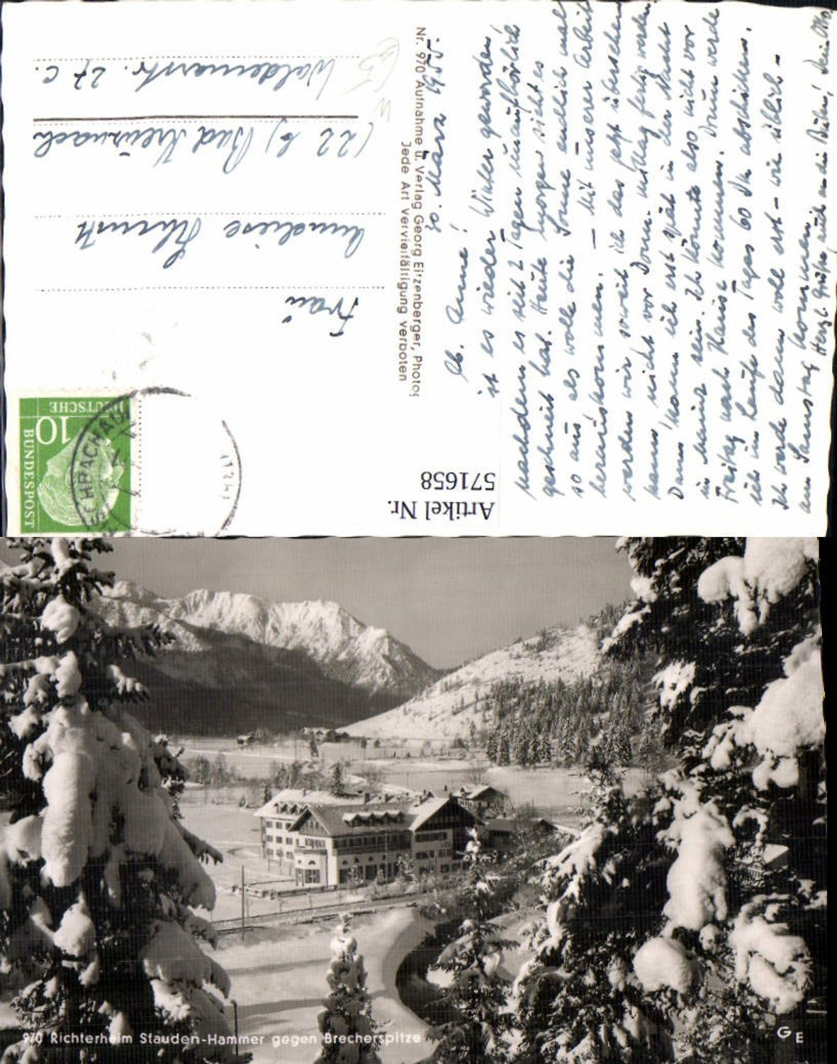 571658,Fischbachau Richterheim Stauden Hammer geg. Brecherspitze Winteransicht