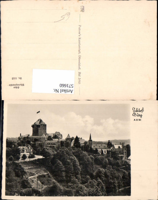 571660,Foto Ak Schloß Burg Burg an der Wupper Solingen