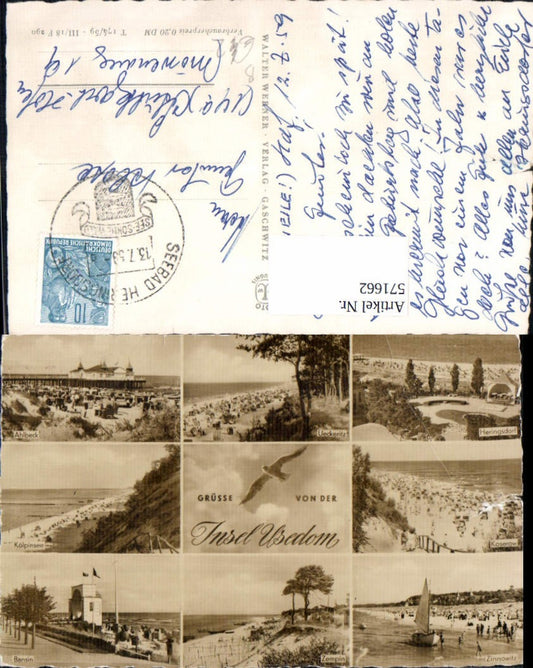 571662,Mehrbild Ak Usedom Insel Ahlbeck Heringsdorf Koserow