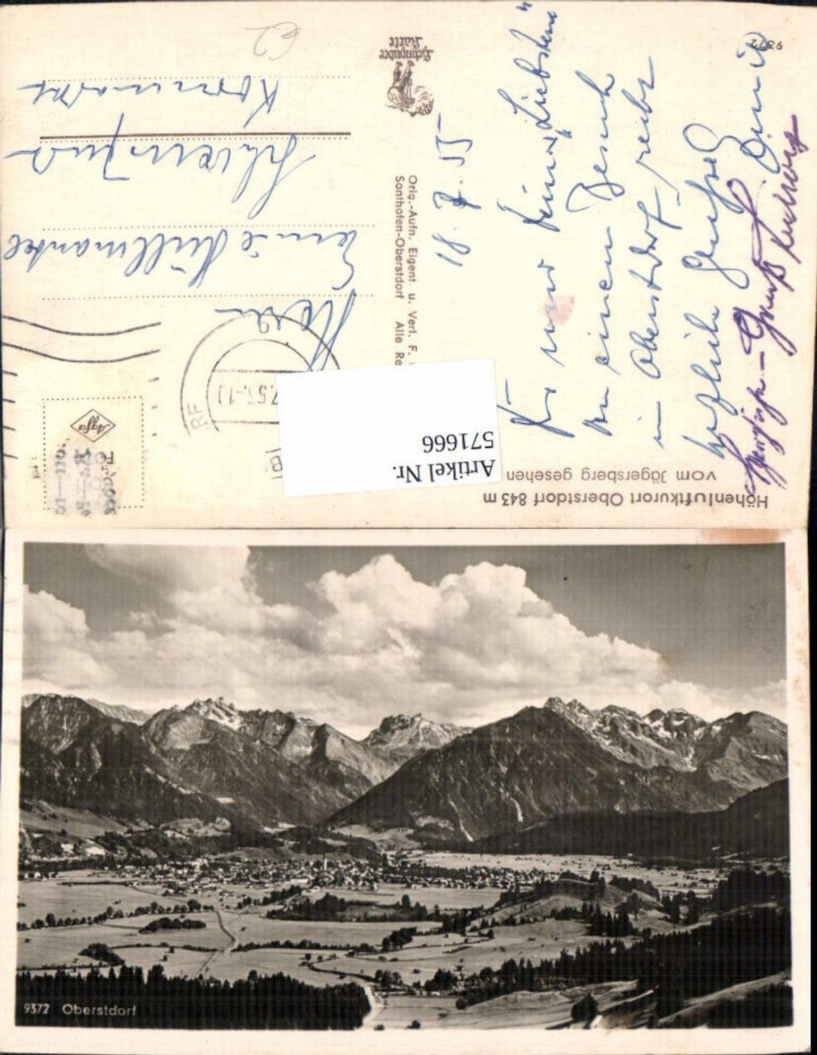 571666,Oberstdorf v. Jägersberg gesehen