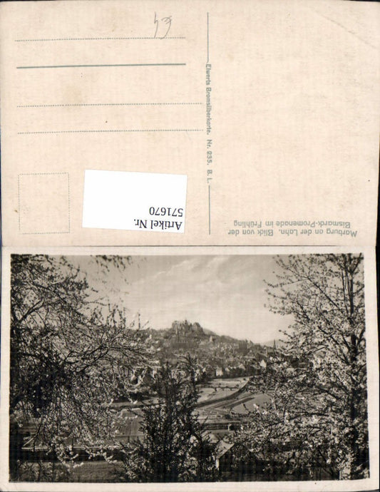571670,Marburg a. d. Lahn Blick v. d. Bismarck-Promenade i. Frühling
