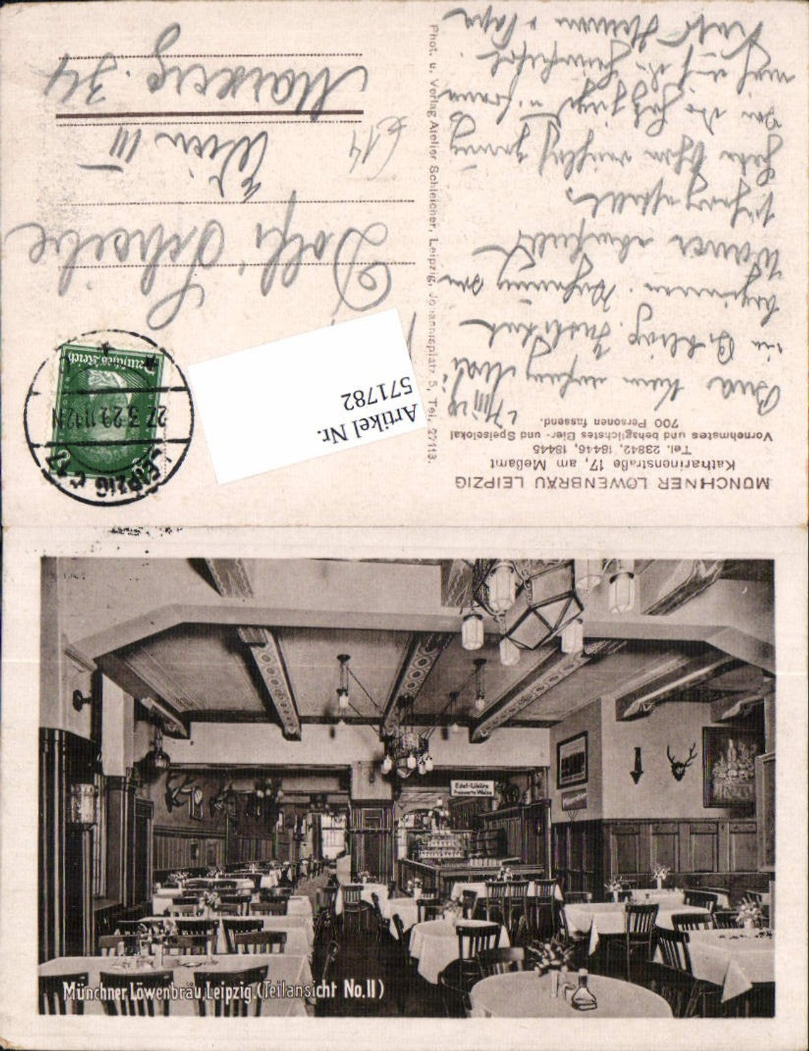 571782,Leipzig Münchner Löwenbräu Gasthaus Katharinenstraße 17 Meßamt
