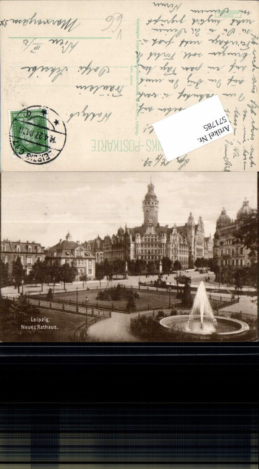 571785,Foto-AK Leipzig Neues Rathaus pub Trinks 19