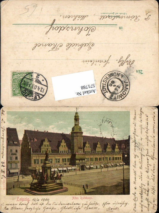 571788,Leipzig Altes Rathaus 1900 pub Regel & Krug