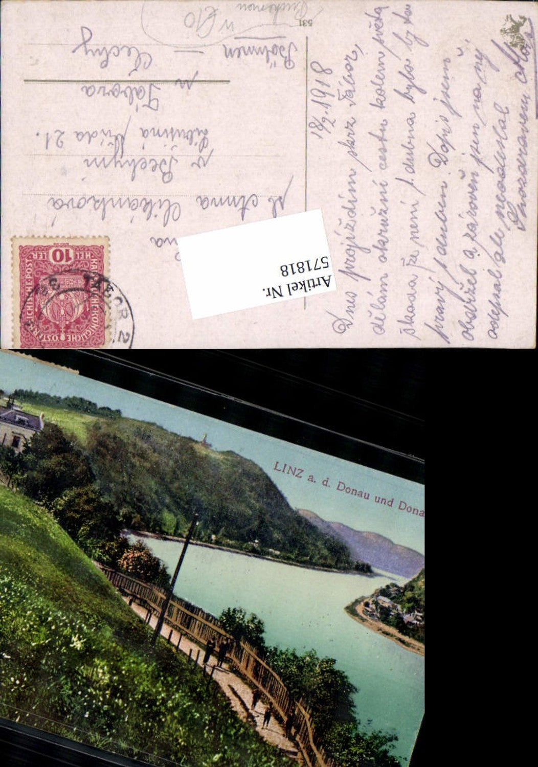 571818,Linz an der Donau Donau Partie m. Puchenau