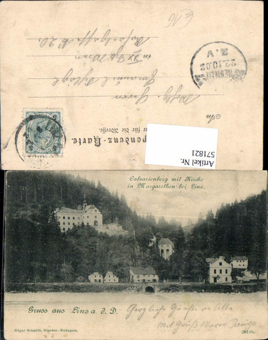 571821,Linz an der Donau Calvarienberg Kirche Margarethen