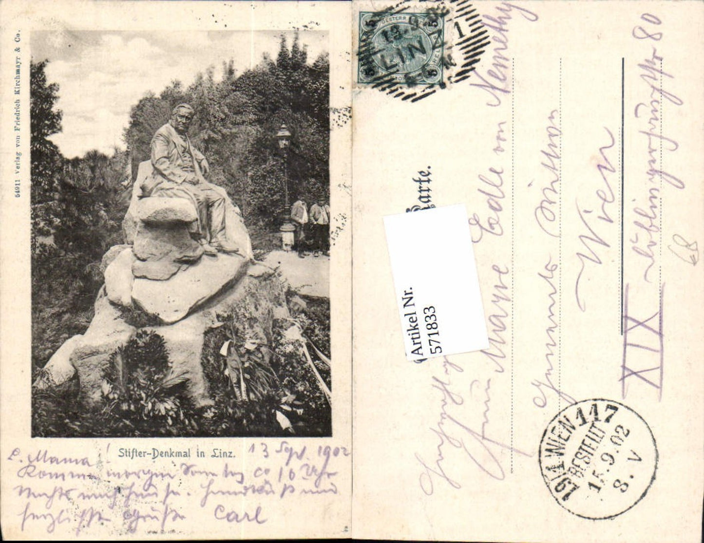 571833,Linz an der Donau Stifter Denkmal