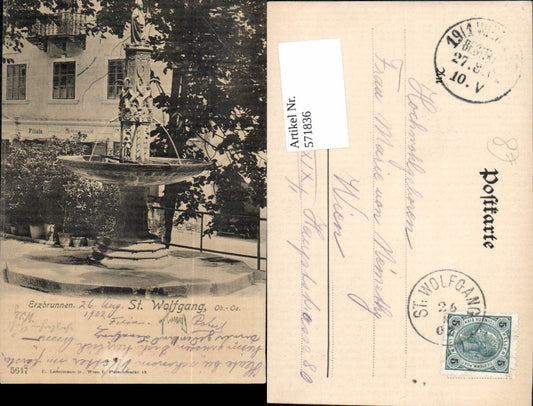 571836,St Wolfgang am Wolfgangsee Erzbrunnen Brunnen pub Ledermann 5647