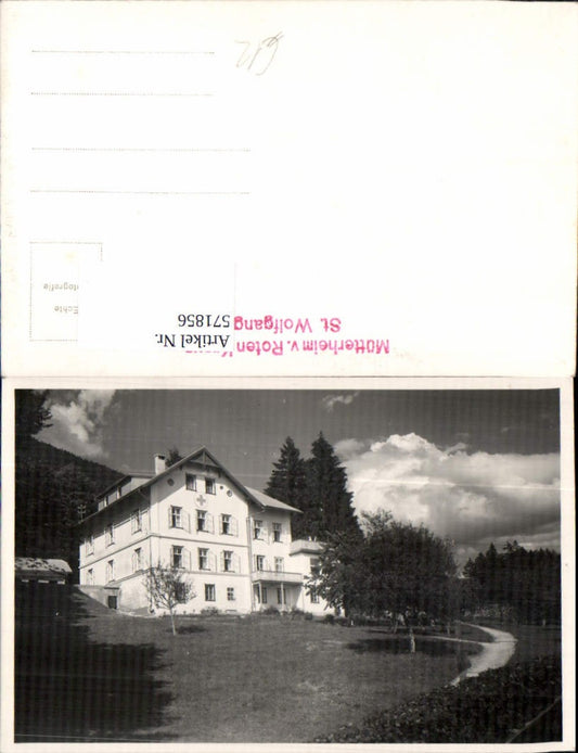 571856,St Wolfgang am Wolfgangsee Müttererholungsheim Rotes Kreuz