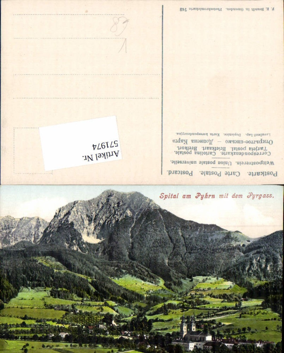 571974,Spital am Pyhrn m. Pyrgass pub Brandt 742