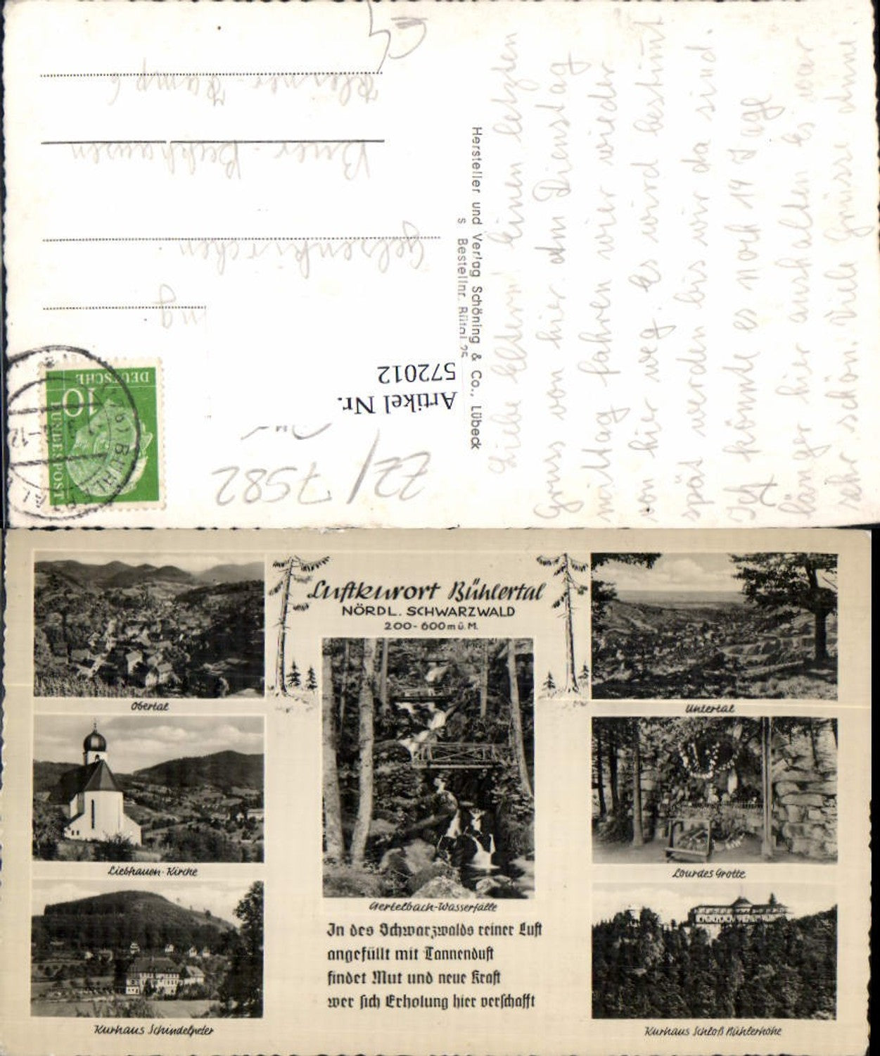 572012,Luftkurort Bühlertal Schwarzwald Lourdes Grotte Liebfrauen-Kirche Schindelpeter Schloss Bühlerhöhe Gertelbach