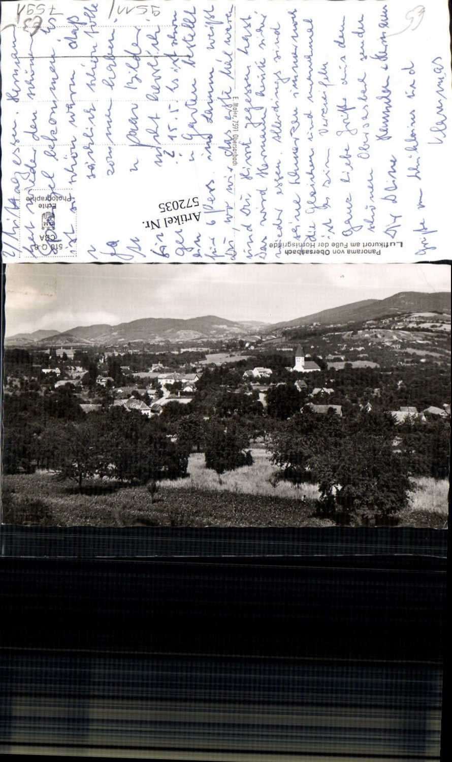 572035,Panorama von Obersasbach Luftkurort Fusse der Hornisgrinde Sasbach
