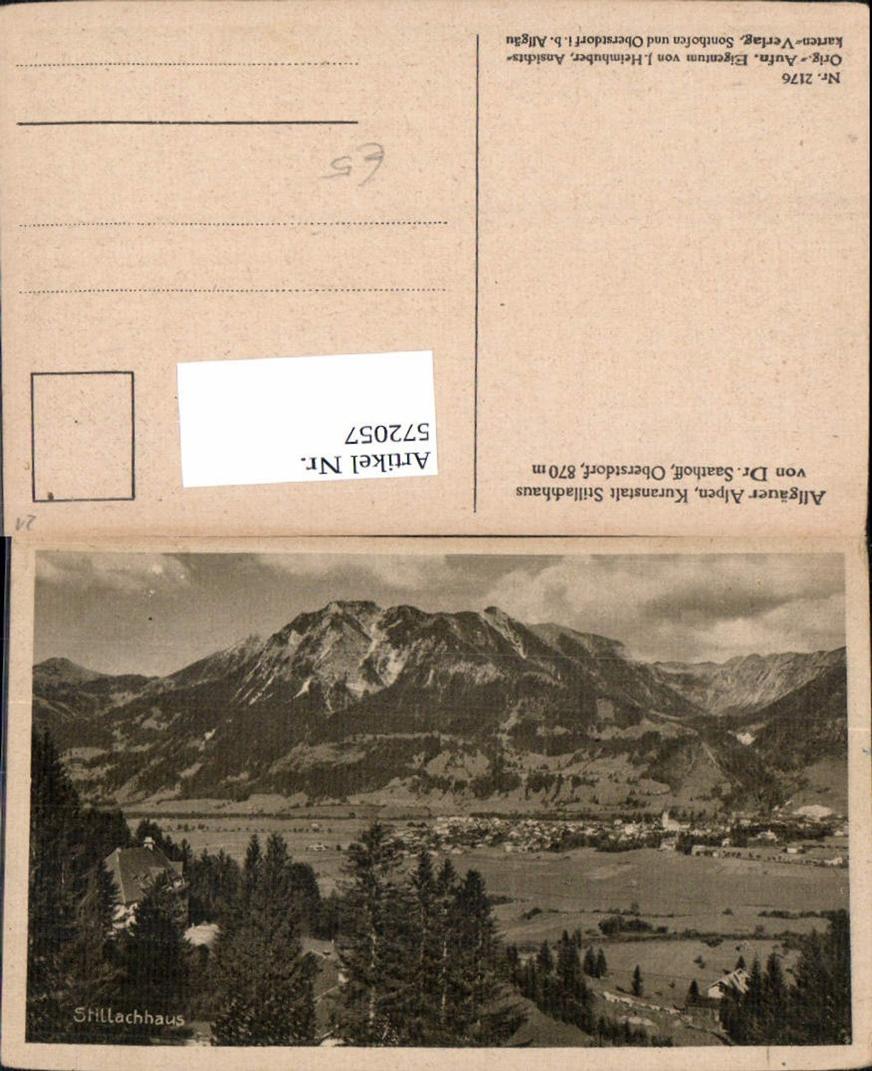 572057,Stillachhaus Oberstdorf Allgäu Kuranstalt