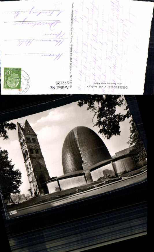 572125,Düsseldorf St Rochus Alter Turm u. Neue Kirche